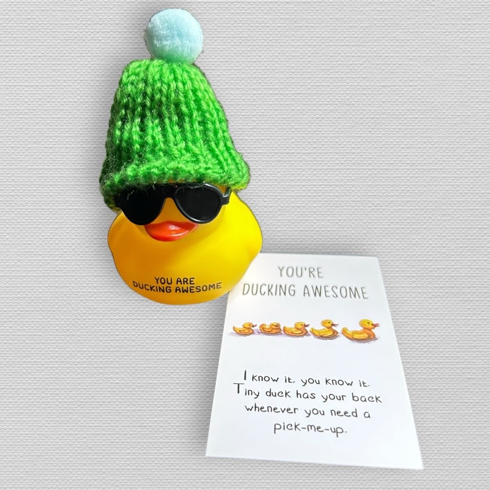 Rubber Duckies Set of 5 Mini Ducks Ducking Awesome Brave Worthy Beautiful - Picture 7 of 9